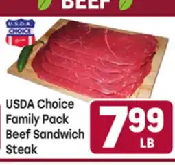 Tony’s Fresh Market USDA Choice Family Pack Beef Sandwich Steak offer