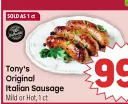 Tony’s Fresh Market Tony's Original Italian Sausage offer