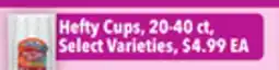 Tony’s Fresh Market Hefty Cups offer