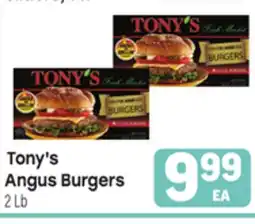 Tony’s Fresh Market Tony's Angus Burgers offer