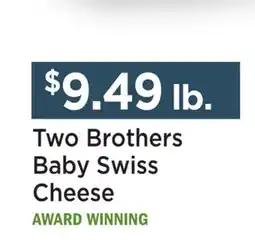 Heinen's Two Brothers Baby Swiss Cheese offer