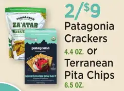 Heinen's Patagonia Crackers 4.4 OZ. or Terranean Pita Chips 6.5 OZ offer