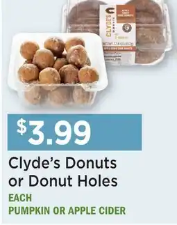 Heinen's Clyde's Donuts or Donut Holes offer