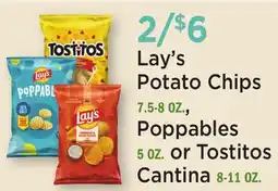 Heinen's Lay's Potato Chips 7.5-8 OZ., Poppables 5 OZ. or Tostitos Cantina 8-11 OZ offer