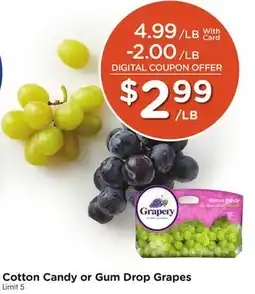 Mariano's Cotton Candy or Gum Drop Grapes offer