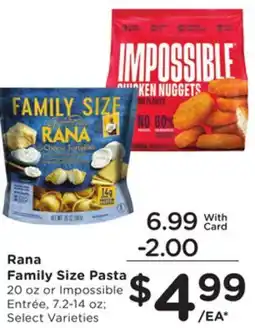 Mariano's Rana Family Size Pasta or Impossible Entrée offer
