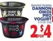 Bravo Supermarkets Dannon Oikos Pro Yogurt offer
