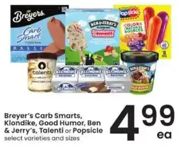 Albertsons Breyer's Carb Smarts, Klondike, Good Humor, Ben & Jerry's, Talenti or Popsicle offer