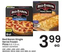 Albertsons Red Baron Single Serve Frozen Pizza offer
