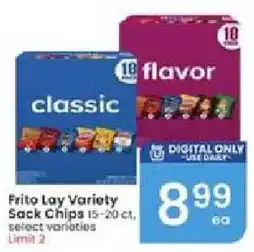 Albertsons Frito Lay Variety Sack Chips offer