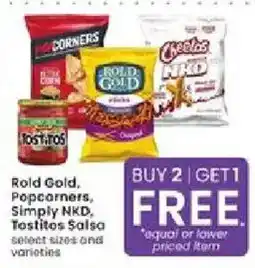 Albertsons Rold Gold, Popcorners, Simply NKD, Tostitos Salsa offer