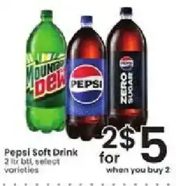 Albertsons Pepsi Soft Drink offer