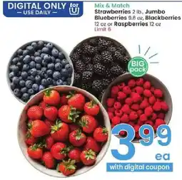 Albertsons Mix & Match Strawberries, Blueberries, Blackberries or Raspberries offer