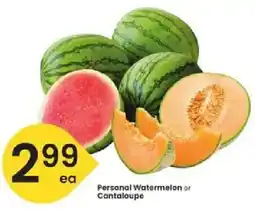 Albertsons Personal Watermelon or Cantaloupe offer