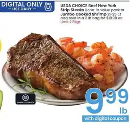 Albertsons Double R Ranch USDA Choice Beef New York Strip Steaks offer
