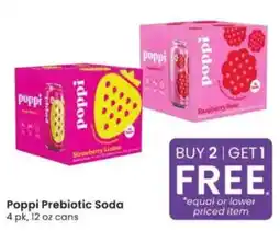 Albertsons Poppi Prebiotic Soda offer
