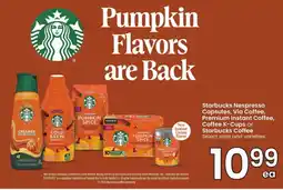 Albertsons Starbucks pumpkin flavors offer