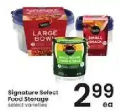 Albertsons Signature Select Food Storage offer