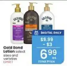 Albertsons Gold Bond Lotion offer