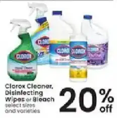 Albertsons Clorox Cleaner, Disinfecting Wipes or Bleach offer