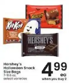 Albertsons Hershey's Halloween Snack Size Bags offer