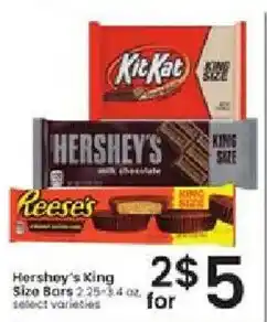 Albertsons Hershey's King Size Bars offer
