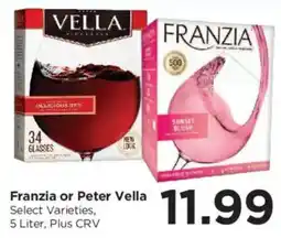 Food 4 Less Franzia or Peter Vella offer