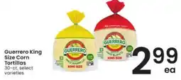 Albertsons Guerrero king size corn tortillas offer