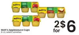 Albertsons Mott's Applesauce Cups offer