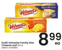 Albertsons Kraft Velveeta Family Size Cheese Loaf offer