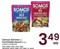 Albertsons Somos Simmer or Enchilada Sauce offer