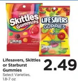 Food 4 Less Lifesavers, Skittles or Starburst Gummies offer