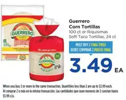 Food 4 Less Guerrero corn tortillas offer