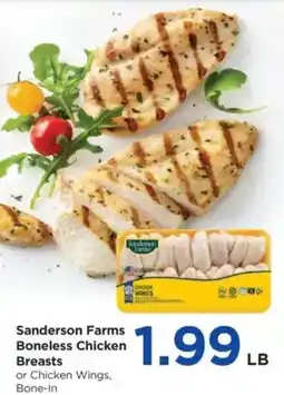 Food 4 Less Sanderson Farms Boneless Chicken Breasts or Chicken Wings, Bone-In offer