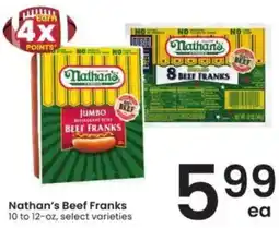Albertsons Nathan's Beef Franks offer