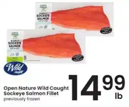 Albertsons Open Nature Wild Caught Sockeye Salmon Fillet offer