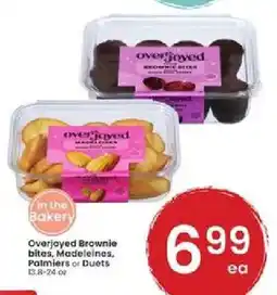 Albertsons Overjoyed Brownie bites, Madeleines, Palmiers or Duets offer