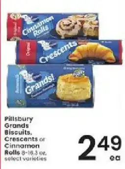 Albertsons Pillsbury Grand's Biscuits, Crescents or Cinnamon Rolls offer
