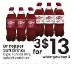 Albertsons Dr Pepper Soft Drinks offer