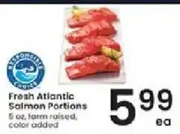 Albertsons Fresh Atlantic Salmon Portions offer
