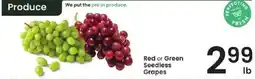 Albertsons Red or Green Seedless Grapes offer