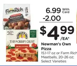 Fred Meyer Newman's Own Pizza offer