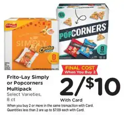 Fred Meyer Frito-Lay Simply or Popcorners Multipack offer