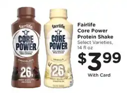 Fred Meyer Fairlife core power protein shake offer