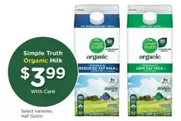 Fred Meyer Simple Truth Organic Milk offer