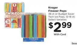 Fred Meyer Kroger freezer pops offer