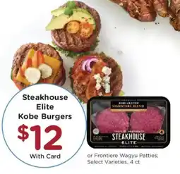 Fred Meyer Steakhouse Elite Kobe Burgers offer