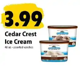 Festival Foods Cedar Crest Ice Cream offer