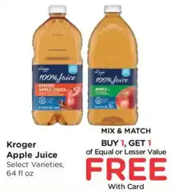 Fred Meyer Kroger apple juice offer