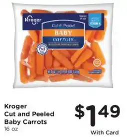 Fred Meyer Kroger cut and peeled baby carrots offer